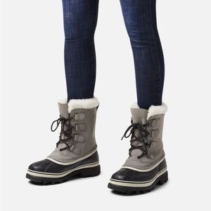 WOMEN'S CARIBOU BOOT SNOW WATERPROOF GRAY WOMEN’S SIZE 6.5